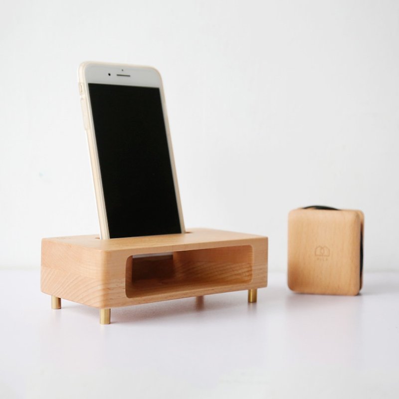 Goody Bag Enjoy the music lucky bag (wood earphone box + amplifier seat) Home office accessories