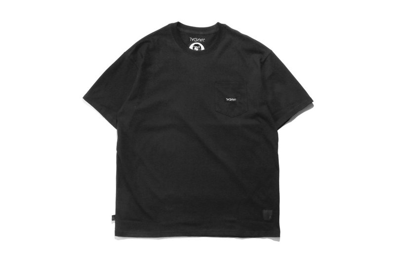 VANDAL LOGO口袋短T - 男 T 恤 - 棉．麻 黑色
