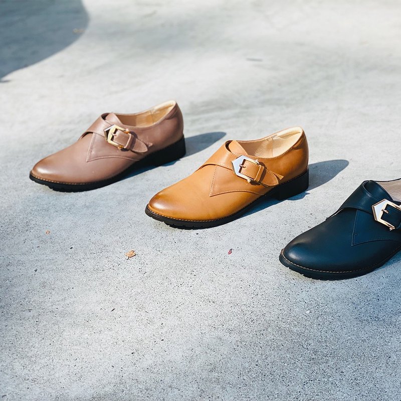 Nostalgic Monk burnt retro Monk shoes - รองเท้าอ็อกฟอร์ดผู้หญิง - หนังแท้ หลากหลายสี