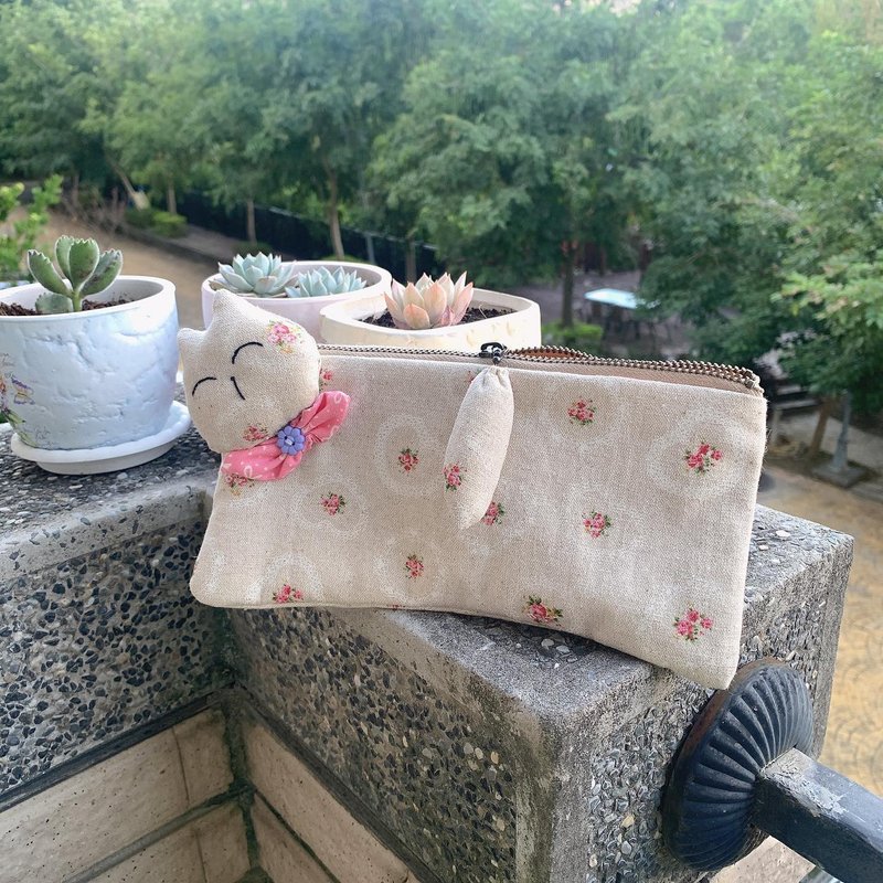 Cat shape pencil case, wallet - Pencil Cases - Cotton & Hemp 