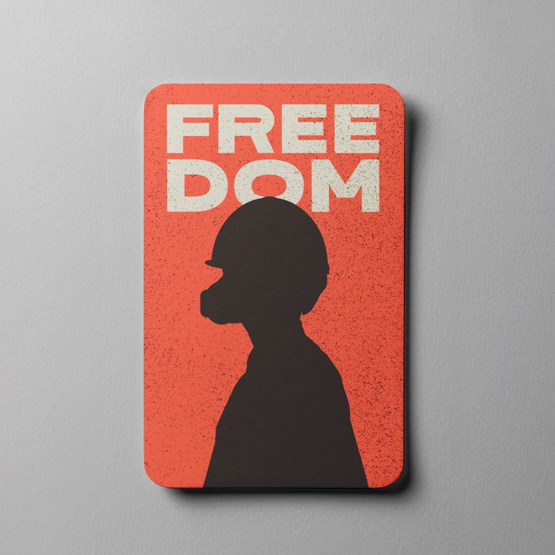 FREEDOM | 八達通 | 悠遊卡貼 - 貼紙 - 防水材質 紅色