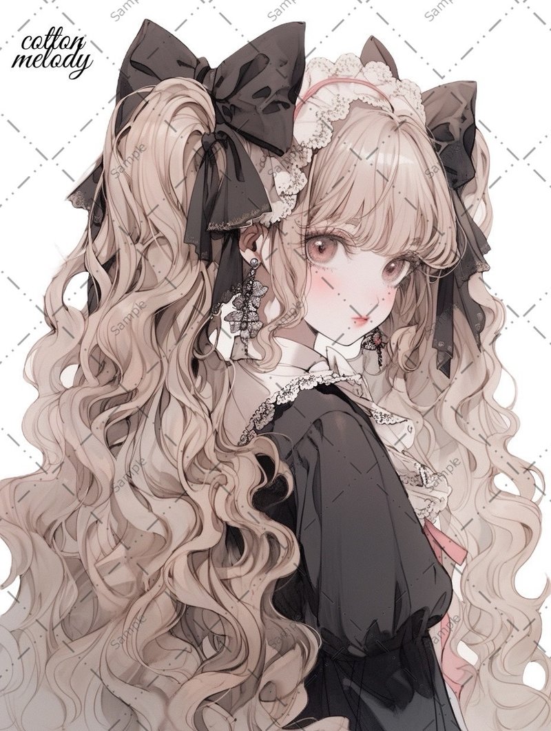 original sticker no.470 人物ステッカー オリジナルステッカー 人物ステッカー 女の子ステッカー オリジナル人物ステッカー - 貼紙 - 紙 