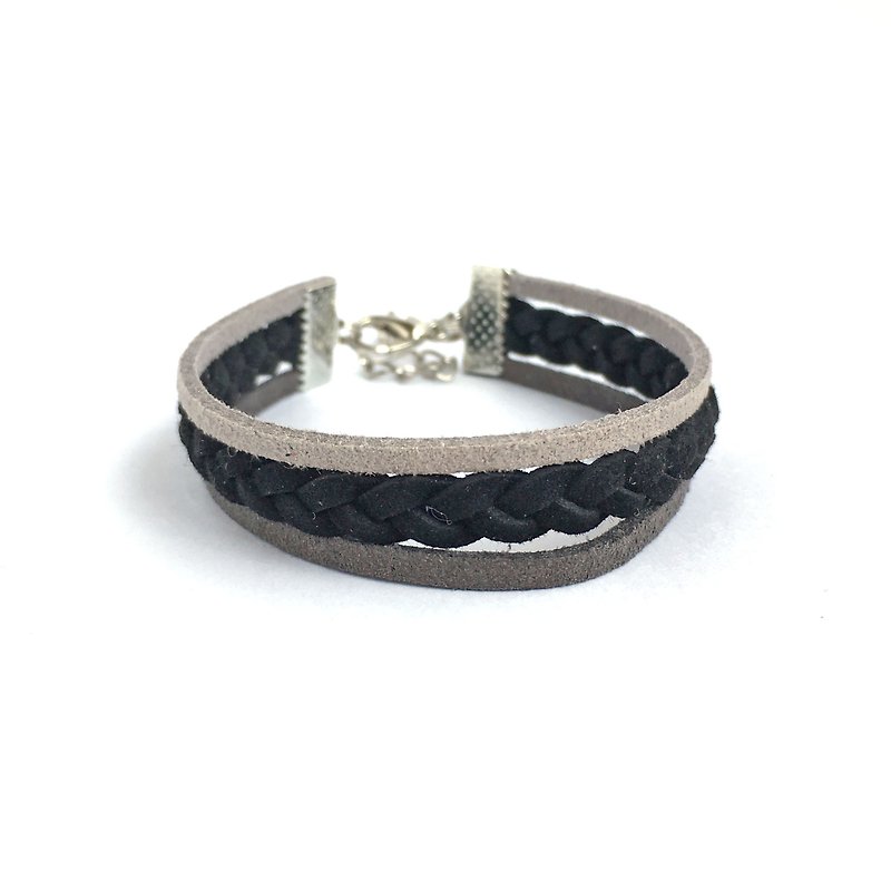 Handmade Double Braided Stylish Bracelets–black limited - Bracelets - Other Materials Black