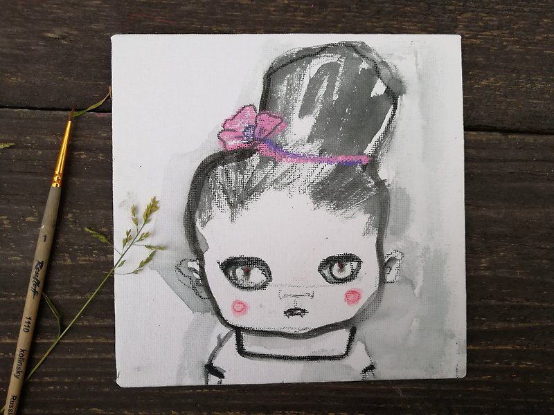 Picture on cardboard - little vampire