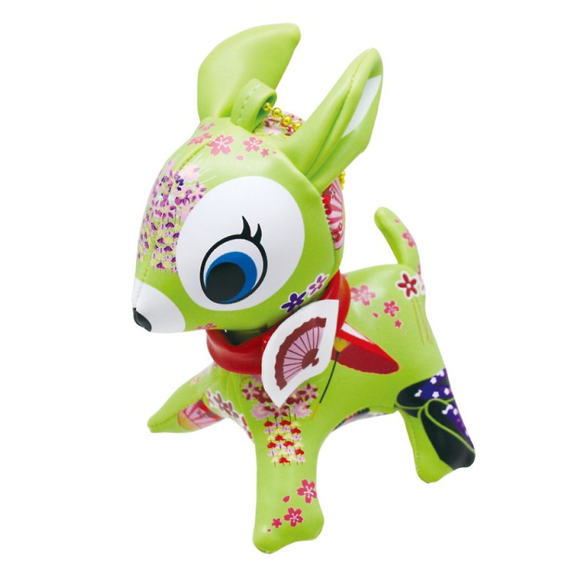 Puchi Babie Key Chain Maiko GR Deer Cute Doll Gift Present Japan - Stuffed Dolls & Figurines - Other Materials Green