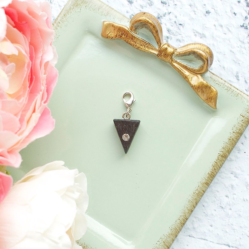 Triangle wooden charm - Charms - Wood Brown