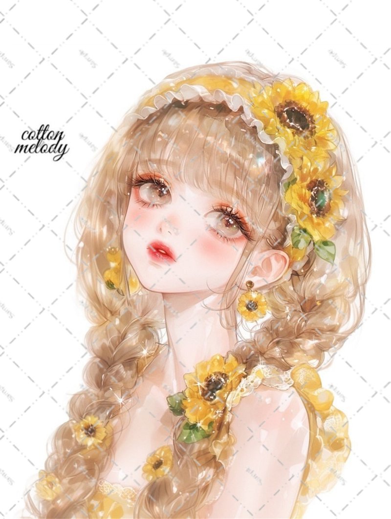 original sticker no.6145 人物ステッカー オリジナルステッカー 人物ステッカー 女の子ステッカー オリジナル人物ステッカー - 貼紙 - 紙 