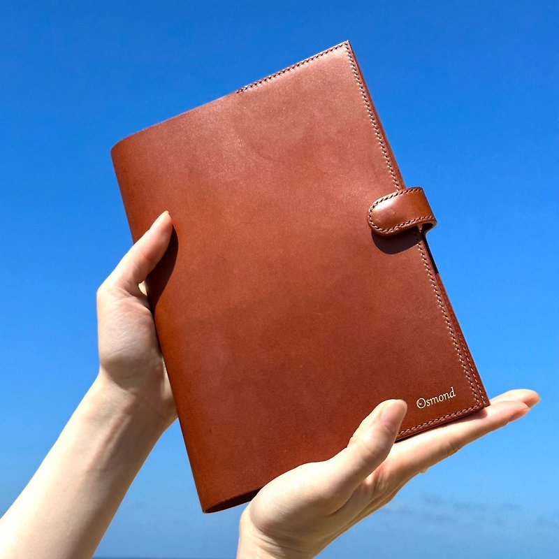 A5 leather book cover/genuine leather book cover (free custom hot stamping) - ปกหนังสือ - หนังแท้ 