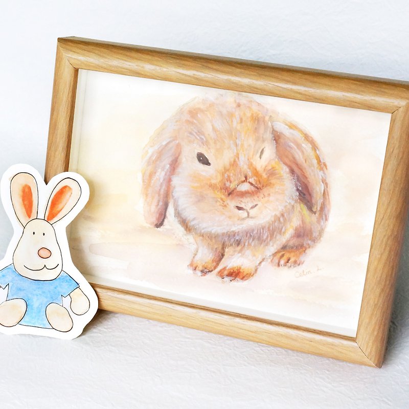 Custom Pet Drawing - watercolour painting - lovely animals - การ์ด/โปสการ์ด - กระดาษ 
