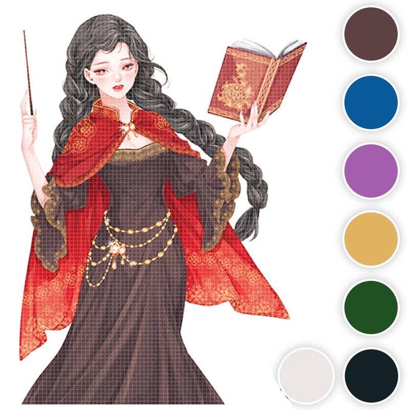 Naomi (7colors) 18 (honne market) person sticker girl sticker blackraccoon - 貼紙 - 紙 