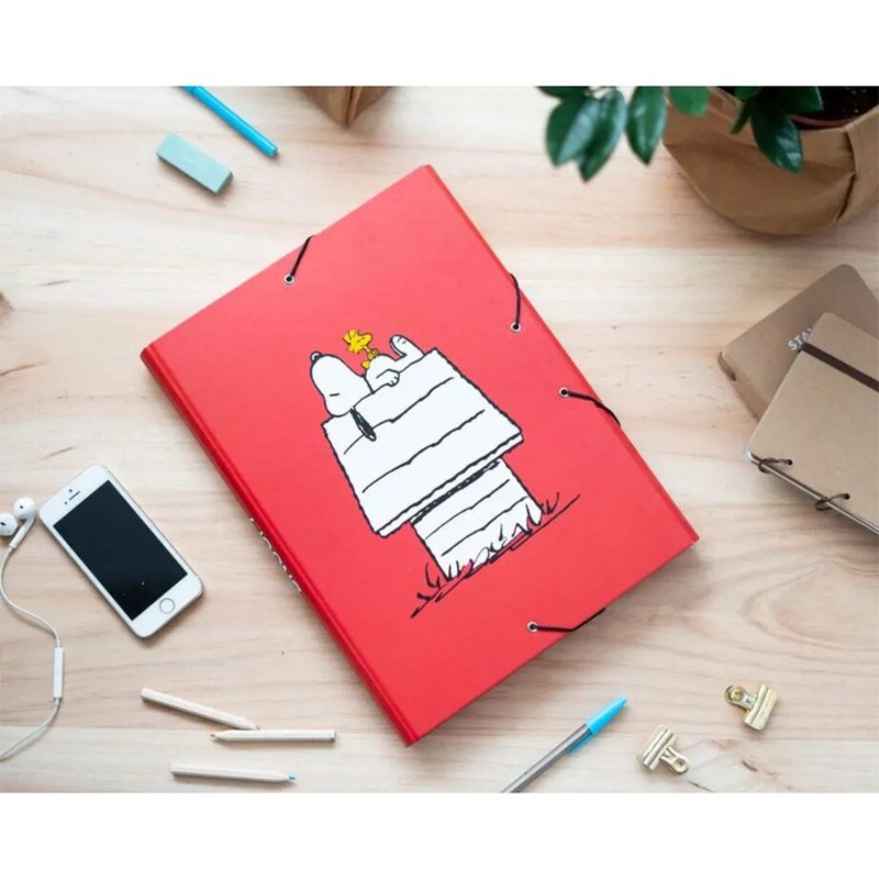 【Snoopy】Snoopy and Woodstock Folder - Folders & Binders - Paper Red