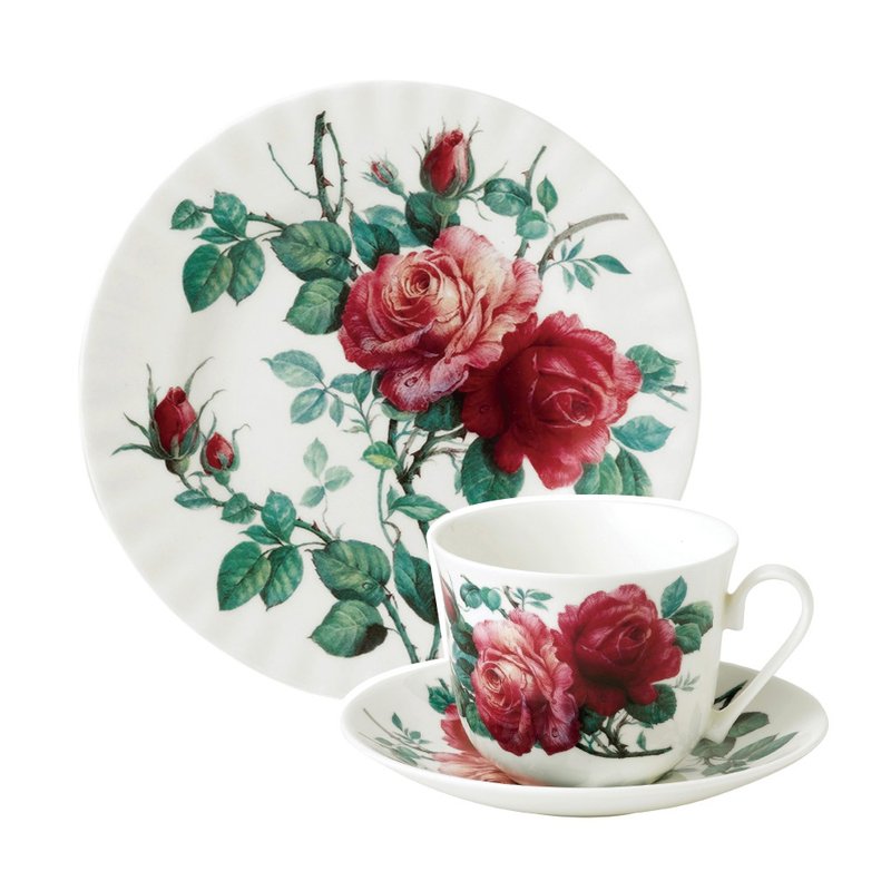 UK RK | English Rose English Rose dessert set dessert plate x breakfast cup plate - ถ้วย - เครื่องลายคราม 