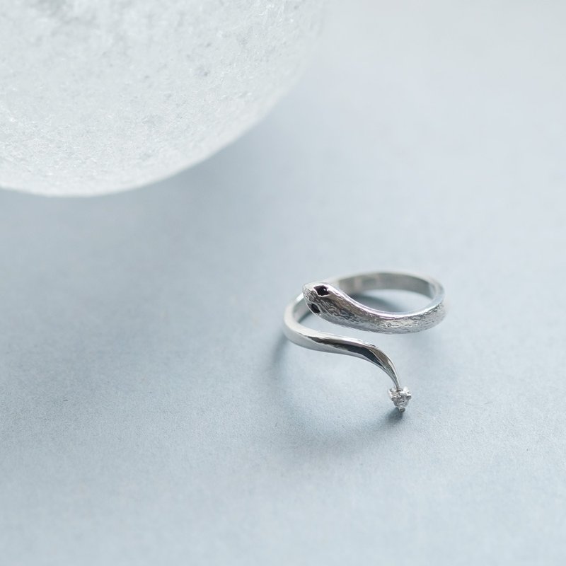 Snake open ring Silver 925 - แหวนทั่วไป - โลหะ สีเงิน