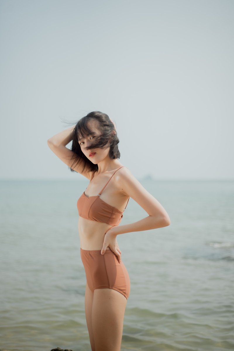 TOKKI - Amber brown / Swimwear - ชุดว่ายน้ำผู้หญิง - วัสดุอื่นๆ สีนำ้ตาล
