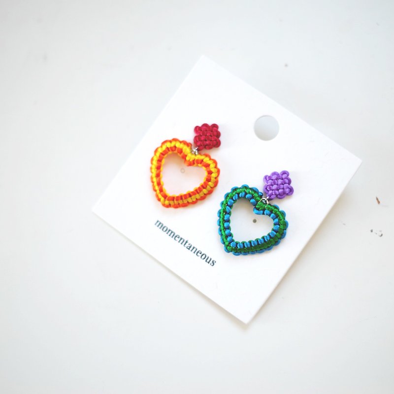 MOMENT_S | WEaved Together Chinese Knot Earrings - Earrings & Clip-ons - Other Materials Multicolor