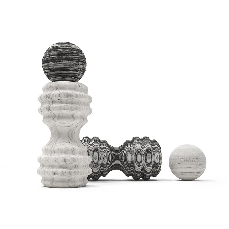 【QMAT】Peanut Ball Set - Made in Taiwan (Peanut Ball, 7cm Fascia Ball, Storage Bag) - Fitness Accessories - Other Materials Multicolor