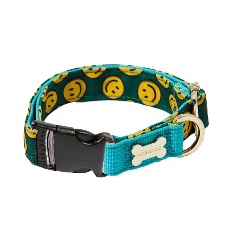 Korean Noradog collar-smiley face - ปลอกคอ - วัสดุกันนำ้ 