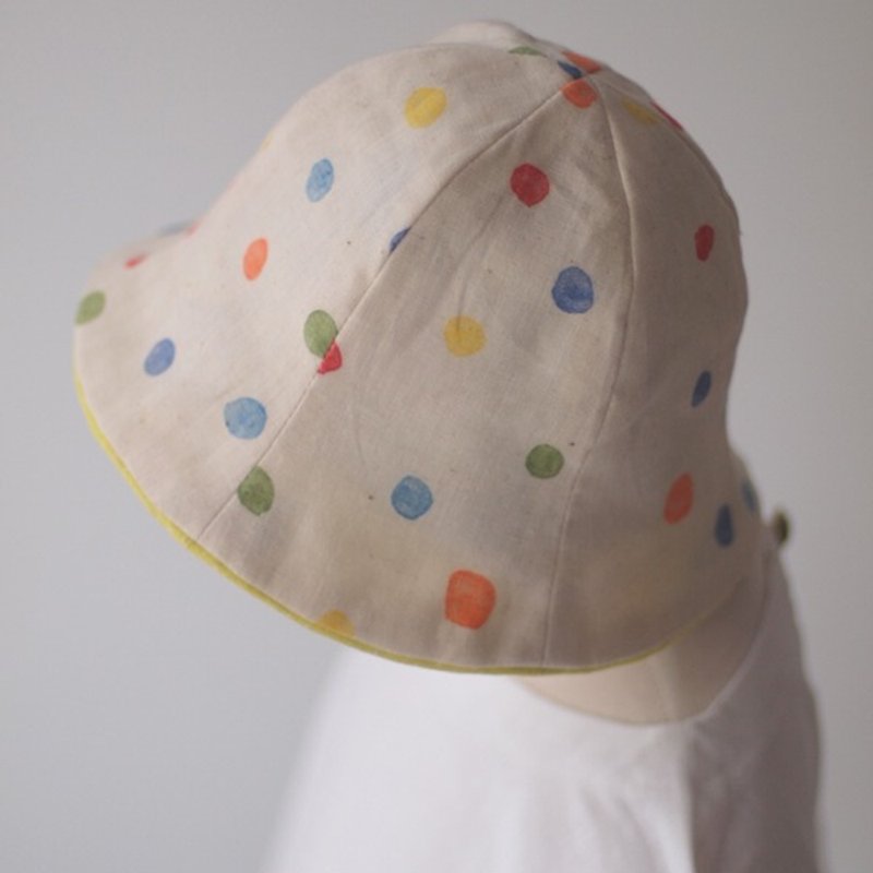 Kids | kids sun hat - ผ้ากันเปื้อน - ผ้าฝ้าย/ผ้าลินิน ขาว