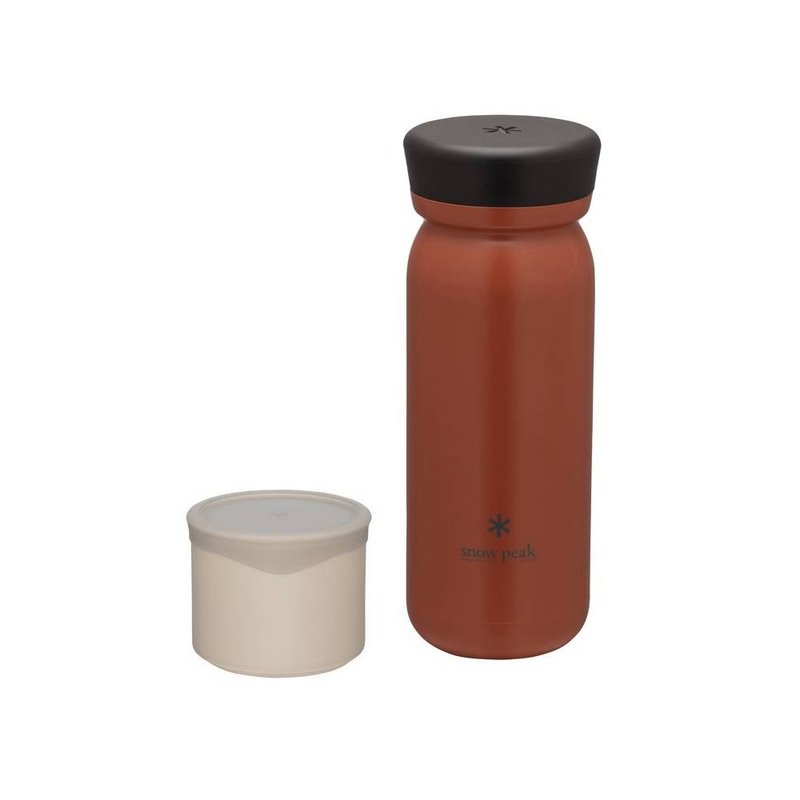 Christmas Limited-Outing Food Set (Vacuum Thermos M Type 500ml+Picnic Box+Gift Bag) - แก้ว - วัสดุอื่นๆ สีแดง