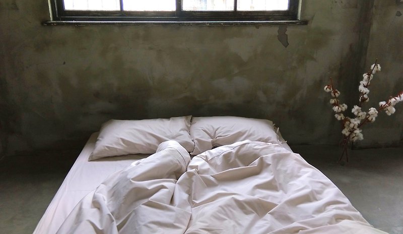 King_100% organic cotton bedding set_light beige/Winter Shimmer - Bedding - Cotton & Hemp Khaki