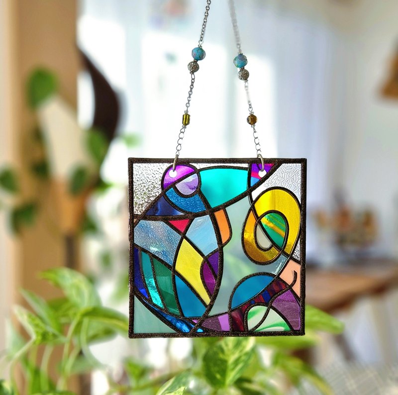 新作　One Earth Harmony – 色結び　オーナメントスクエア - 壁貼/牆壁裝飾 - 琉璃 多色