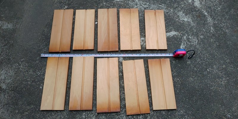 Ten pieces of Taiwan yellow cypress planks are not sent abroad and have grooves (M) - Wood, Bamboo & Paper - Wood 