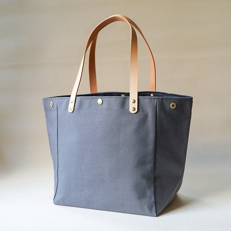 Simple Side Backpack・L・Dark Grey - Messenger Bags & Sling Bags - Cotton & Hemp Gray