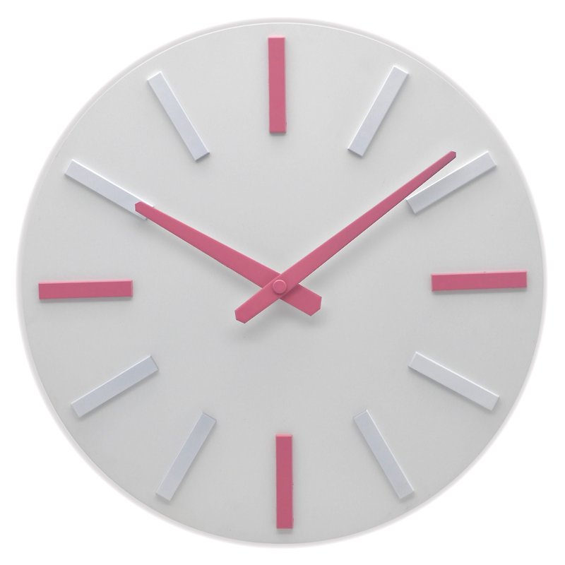 Decor - Pink Pearl Jump Color Wall Clock Line Clock - นาฬิกา - ไม้ สีนำ้ตาล