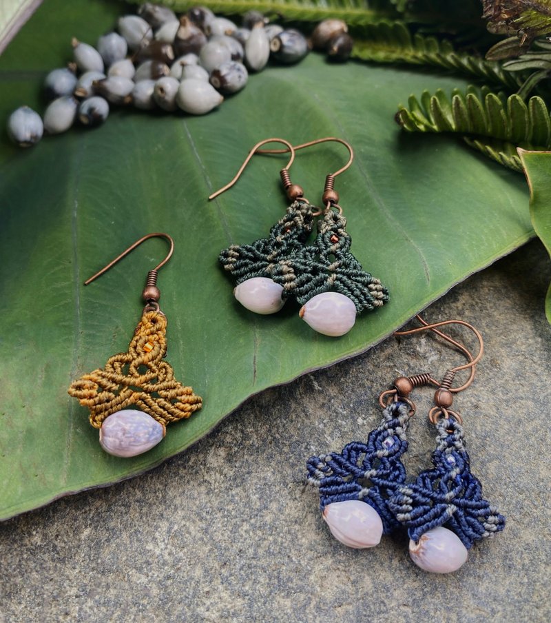 Braided Earrings [Jixi] - Earrings & Clip-ons - Plants & Flowers Multicolor