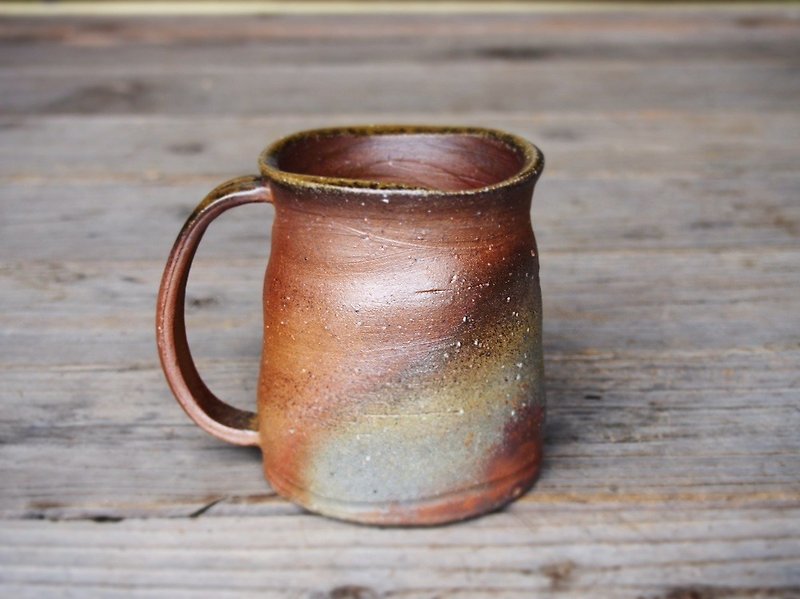 Bizen beer mug b5-028 - Pottery & Ceramics - Pottery Brown