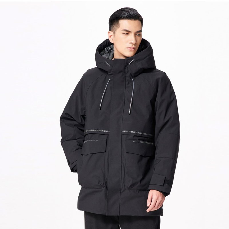 In the men's hooded winter long down jacket coat - Men's Coats & Jackets - Polyester 