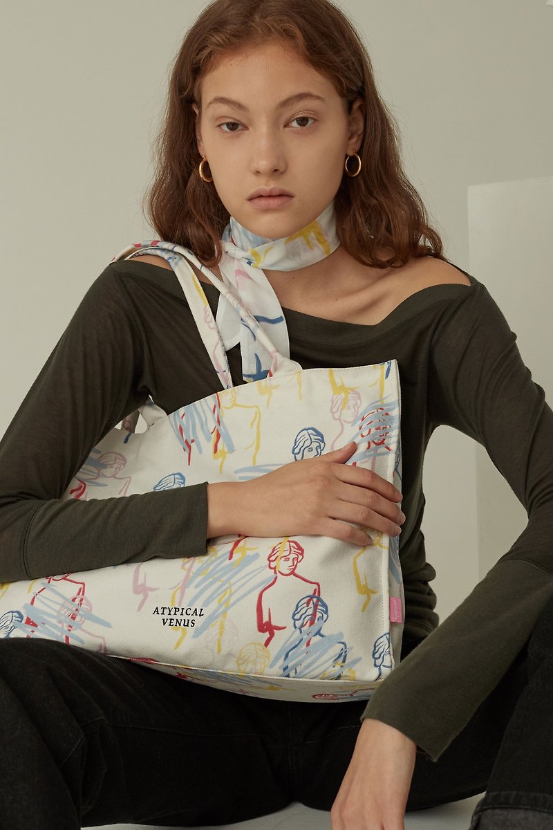 Atypical Venus Art Print BoxTote - Handbags & Totes - Cotton & Hemp Multicolor
