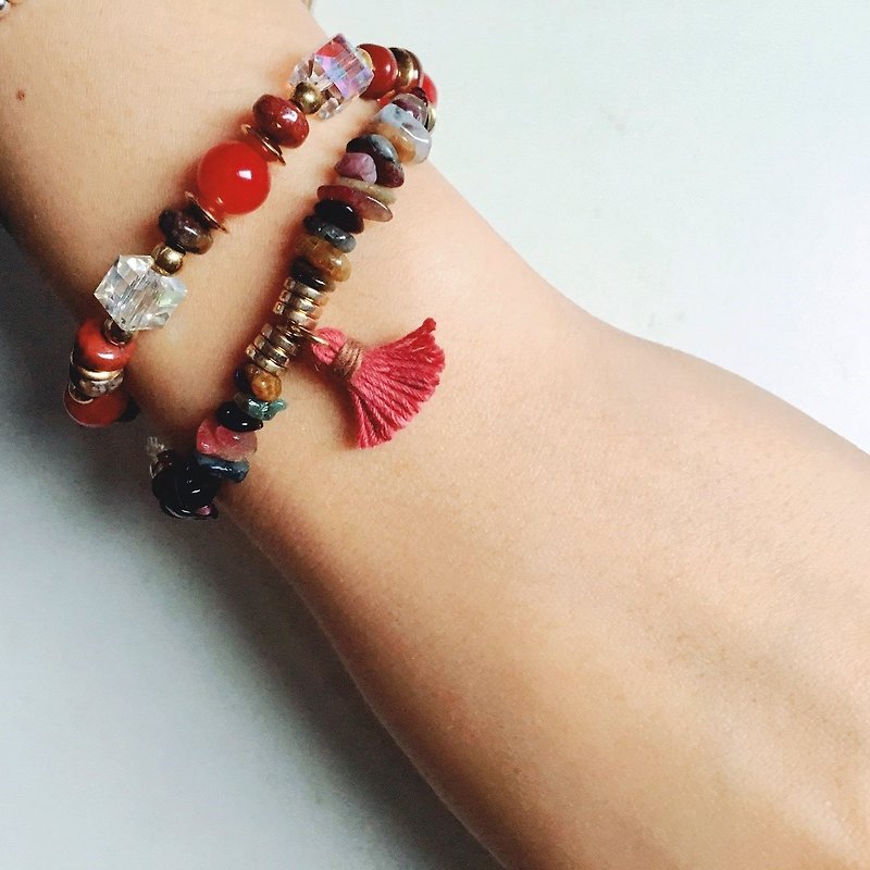 Emergency Gift 24H Send Bracelet Fubao - Bracelets - Gemstone Multicolor
