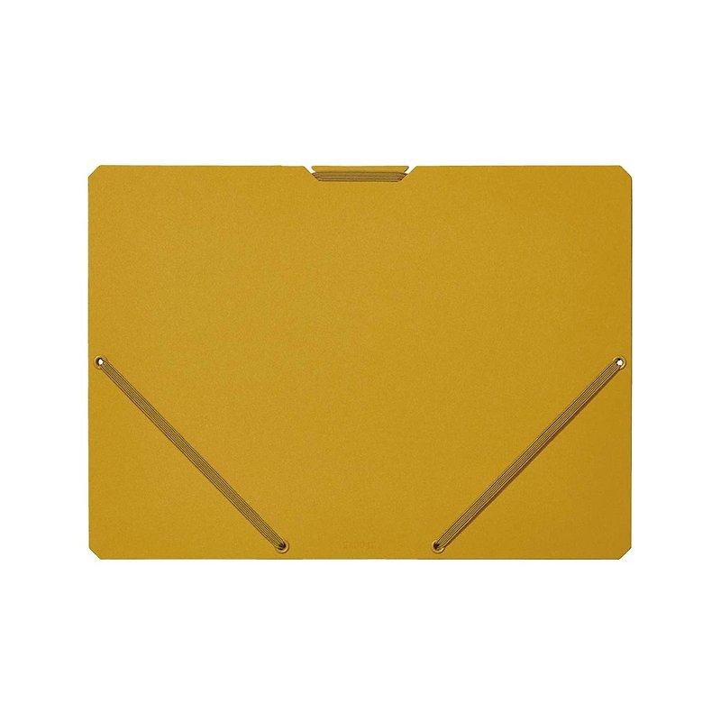 【KING JIM】Sand It file holder mustard yellow A4 horizontal - Folders & Binders - Plastic Yellow