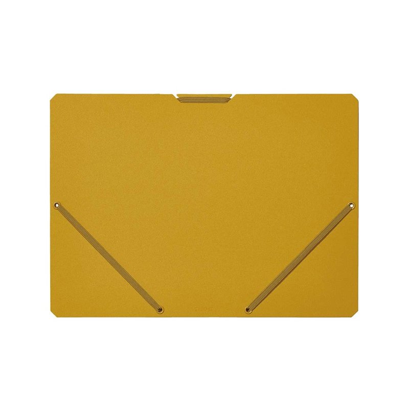 【KING JIM】Sand It file holder mustard yellow A4 horizontal - Folders & Binders - Plastic Yellow