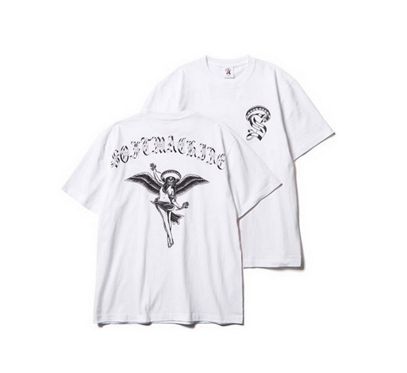 Softmachine Angelita T-Shirt Mexican gang skull angel short-sleeved top (two colors) - Men's T-Shirts & Tops - Cotton & Hemp Multicolor