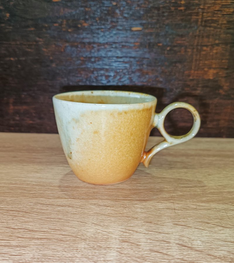 柴燒無釉白玉泥咖啡杯-鶯歌李玟叡 - 咖啡杯/馬克杯 - 陶 