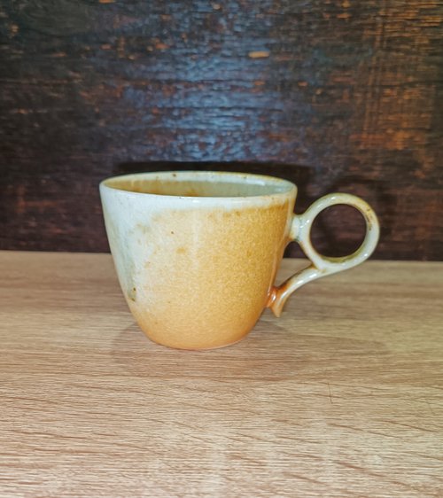玄工坊 柴燒無釉白玉泥咖啡杯-鶯歌李玟叡