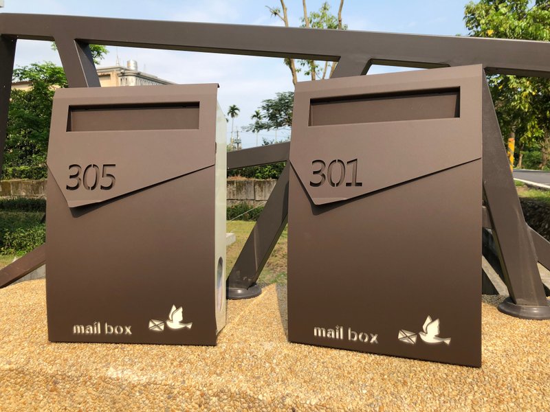 Top design mailbox with engraved numbers, special order page, Stainless Steel mailbox, stainless steel mailbox - Other Furniture - Stainless Steel Brown