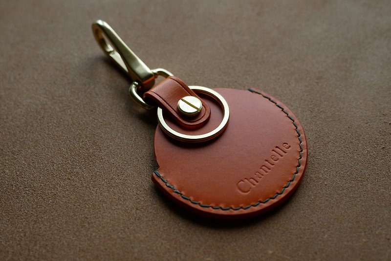Gogoro key holster / customized Buttero leather - Keychains - Genuine Leather Red