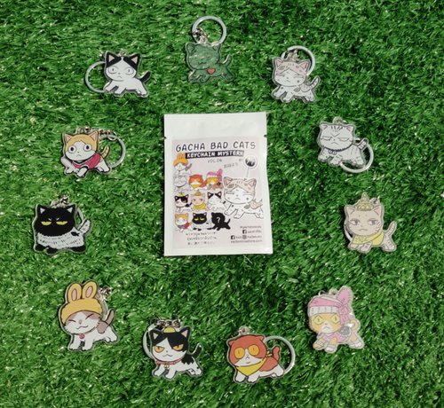 Kai3studio Keychain mystery: Gacha bad cats V5