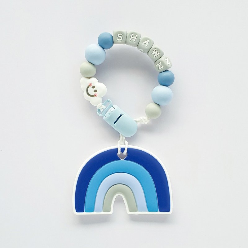 SHAWN Baiyun Blue Rainbow Dentifier/Customized Pacifier Chain - ของเล่นเด็ก - วัสดุอื่นๆ หลากหลายสี