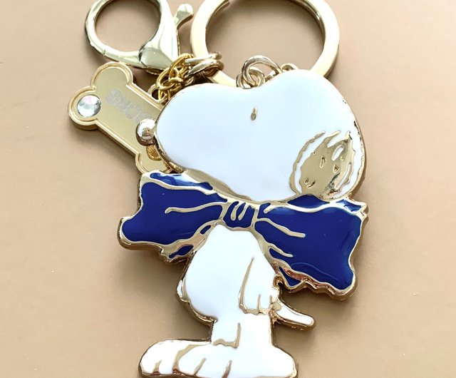 サファイアブルー スヌーピー キーホルダー ペンダント メタル