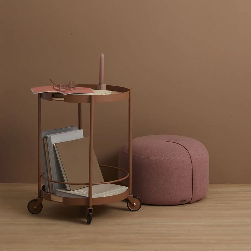Design Bite Round Dining Cart (4 Colors Available) - Shelves & Baskets - Other Metals Multicolor