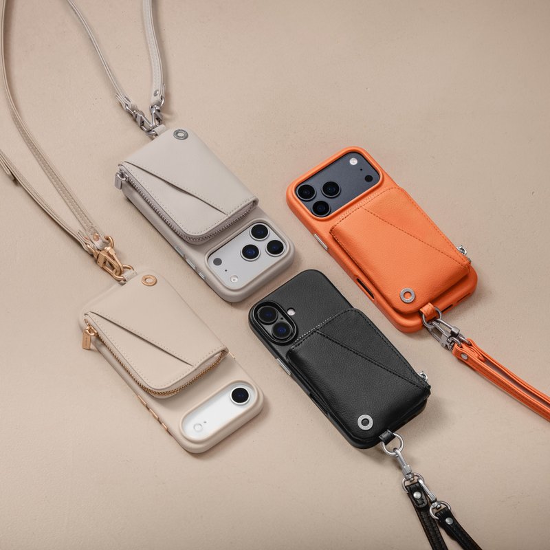 iPhone 17 Pouch 錢包掛繩手機殼 - 手機殼/手機套 - 塑膠 