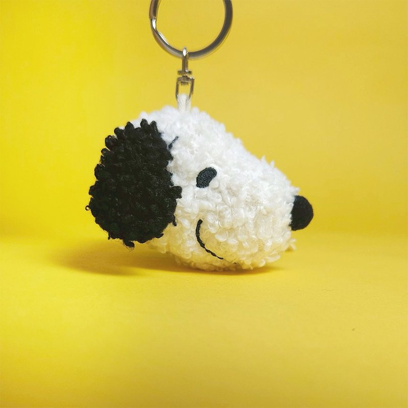 BON TON TOYS Snoopy史努比環保填充鑰匙圈-奶油 4.5cm - 鑰匙圈/鑰匙包 - 聚酯纖維 多色