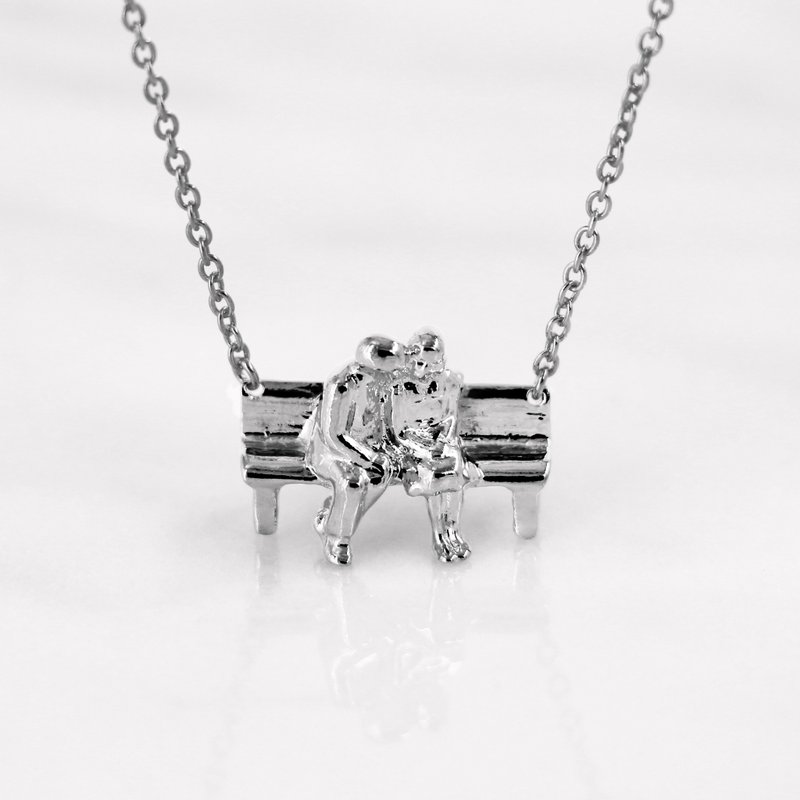 Da Things 925 純銀 長椅告白 吊咀連頸鍊 - 項鍊 - 銀 銀色