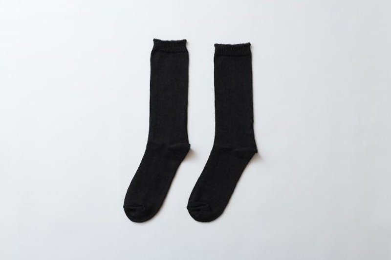 Linen knit socks (black) Men - Other - Cotton & Hemp Black