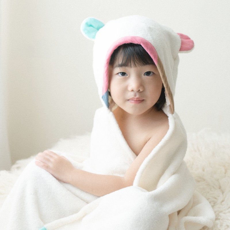 Organic Cotton Rainbow Baby Bear Ears Cloak Bath Towel Gift Box 125X60cm_0-5 Years Old (Made in Taiwan) - ของขวัญวันครบรอบ - ผ้าฝ้าย/ผ้าลินิน หลากหลายสี