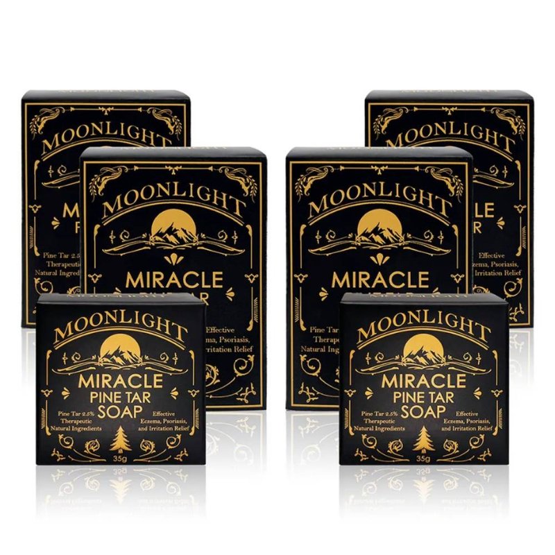 【Moonlight 莯光】 松焦油奇蹟護膚皂 大小朋友組(4大2小) - 肥皂/手工皂 - 其他材質 咖啡色